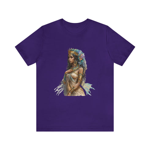 Ancient Egyptian Priestess - Short Sleeve Tee Team Purple
